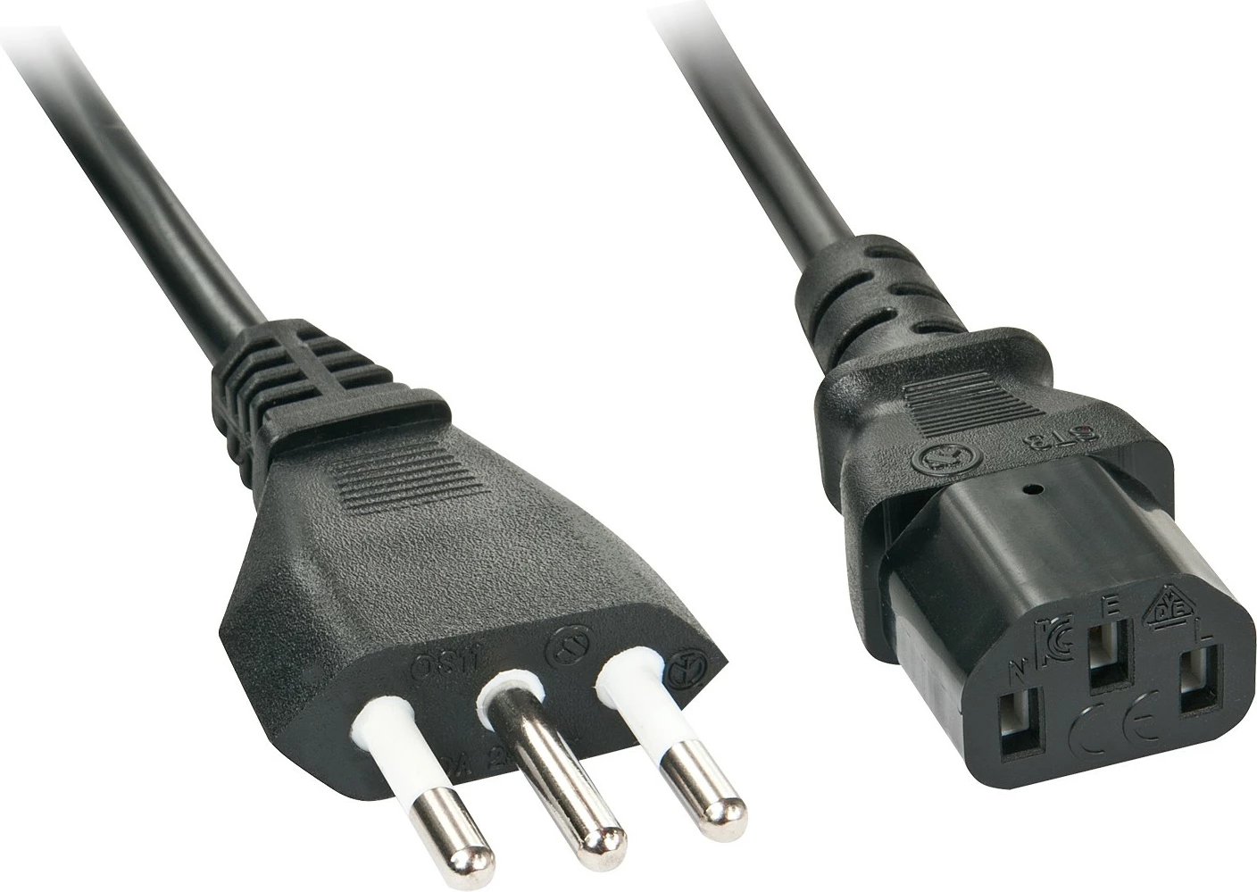 Kabllo rryme LINDY IEC320 C1 2m, e zezë