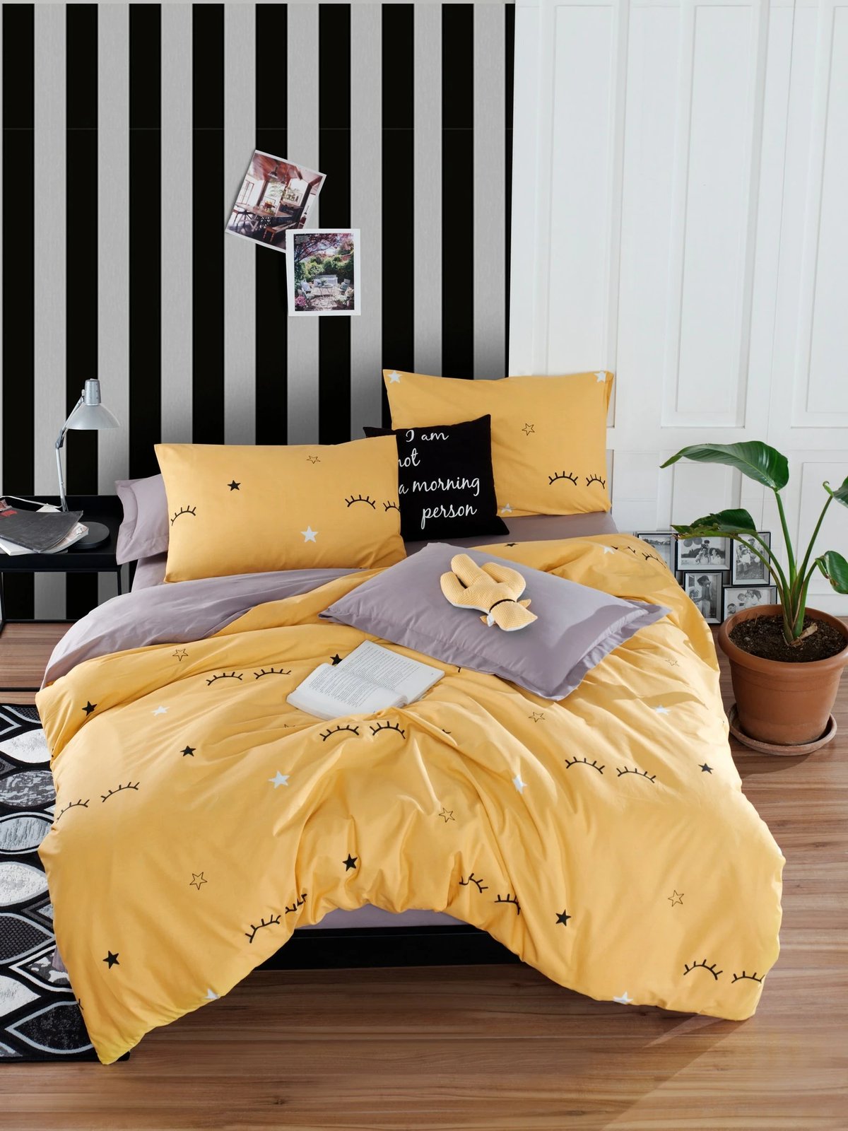 Set mbulesë jorgan për super king, Dide, e verdhë Set mbulesë jorgan për super king, Dide, e verdhë