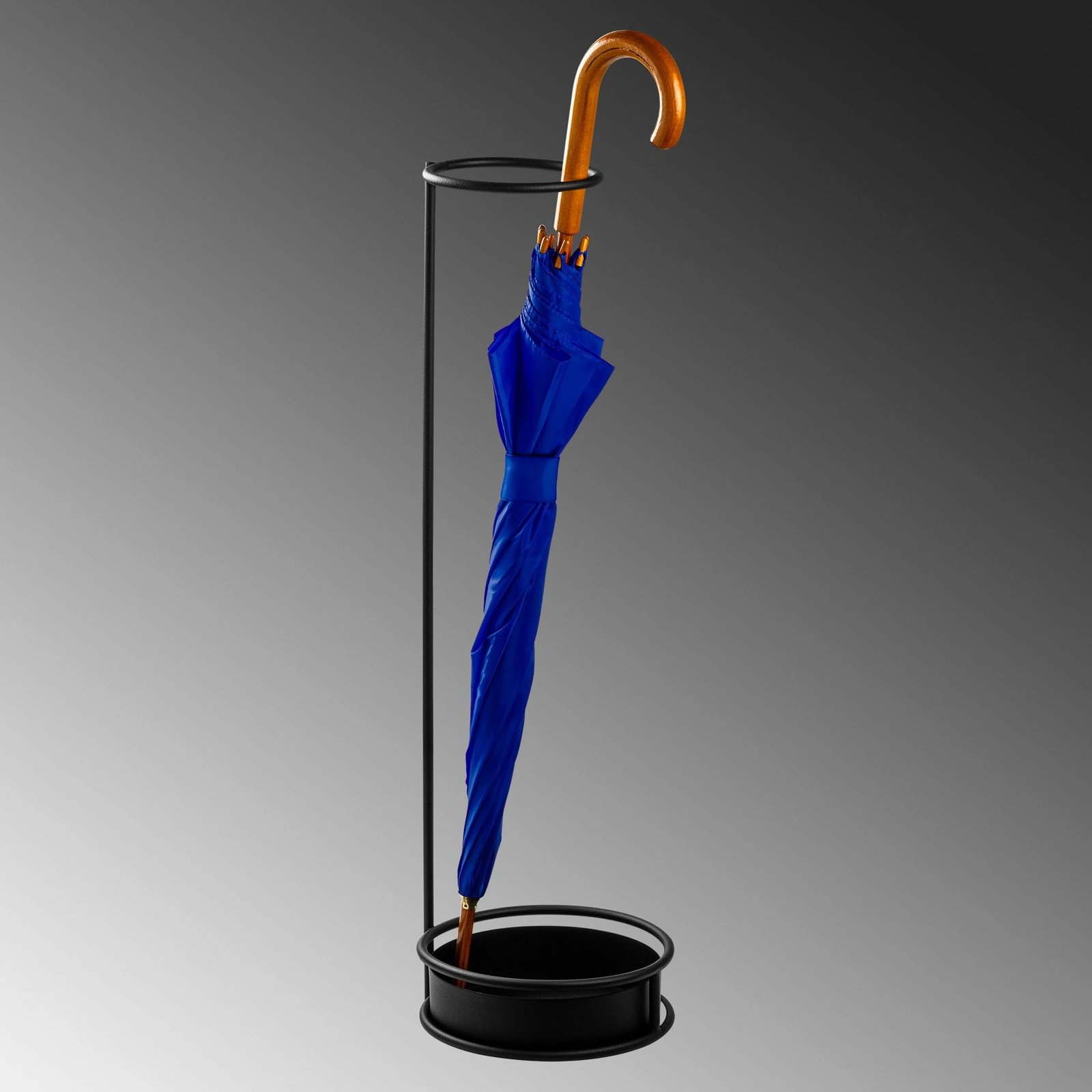 Stendë për ombrella, metalike, e zezë, Evila Originals, 22x22x75cm