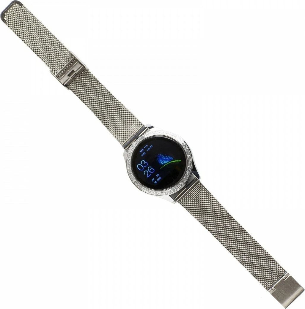 Smartwatch ORO-MED Smart Crystal Silver, 1.05", Bluetooth, Argjend