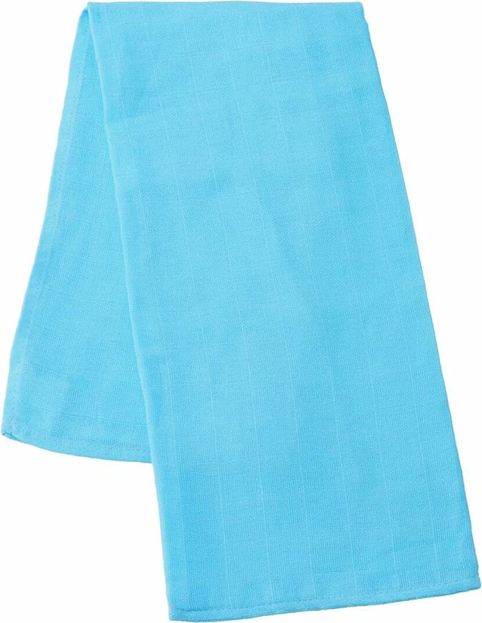 Pelena pambuku tetra me printim, New Baby Softy, 70 x 70 cm, ngjyrë turkeze dhe e bardhë, set 4 copë