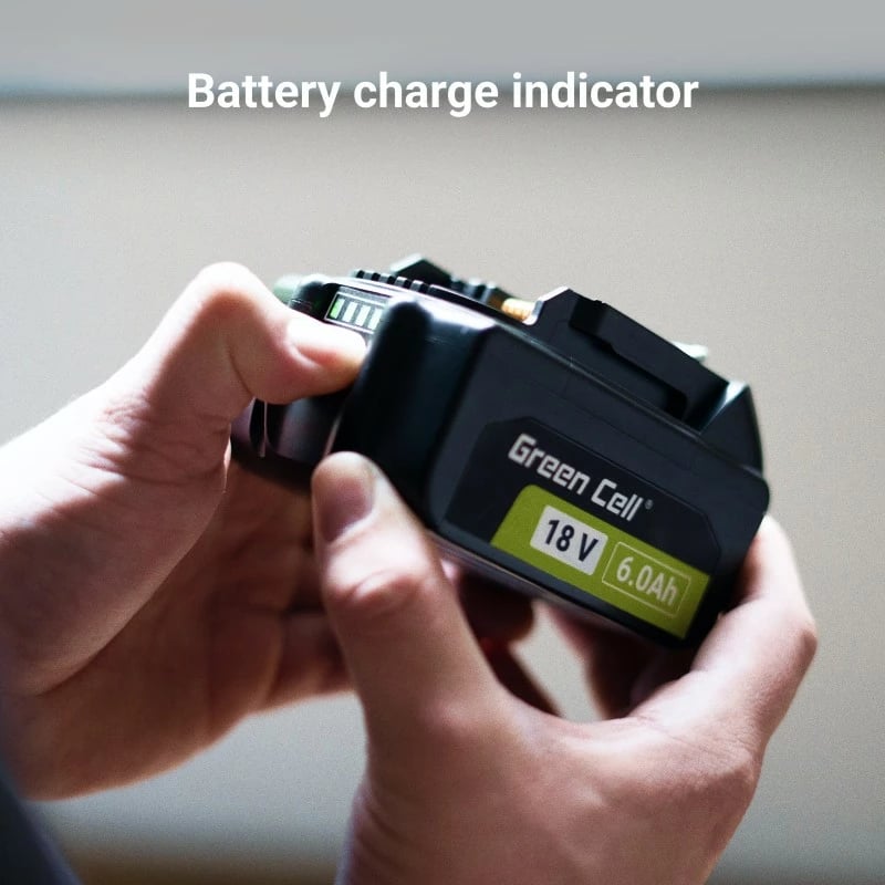 Bateri veglash, Green Cell PTMA18V6, 18V 6Ah Li-Ion, me tregues karikimi