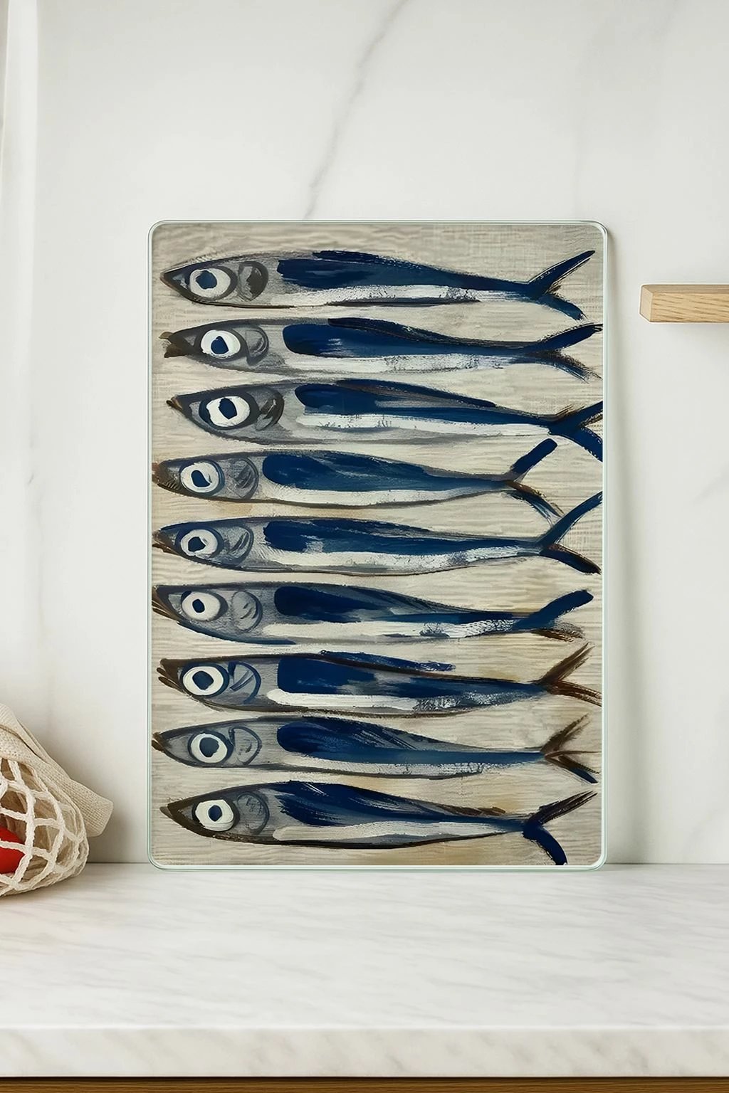 Dërrasë prerëse Hermia, xham i temperuar, shumëngjyrëshe, 20x30cm