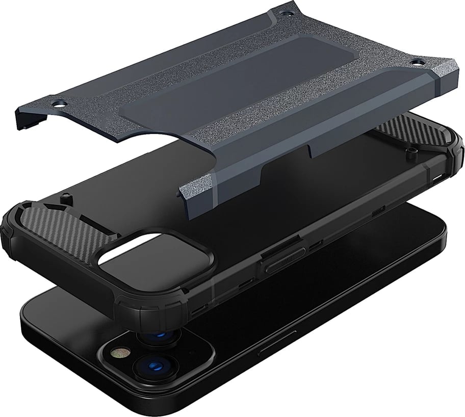 Mbështjellës Hurtel Hybrid Armor për iPhone 14, Blu