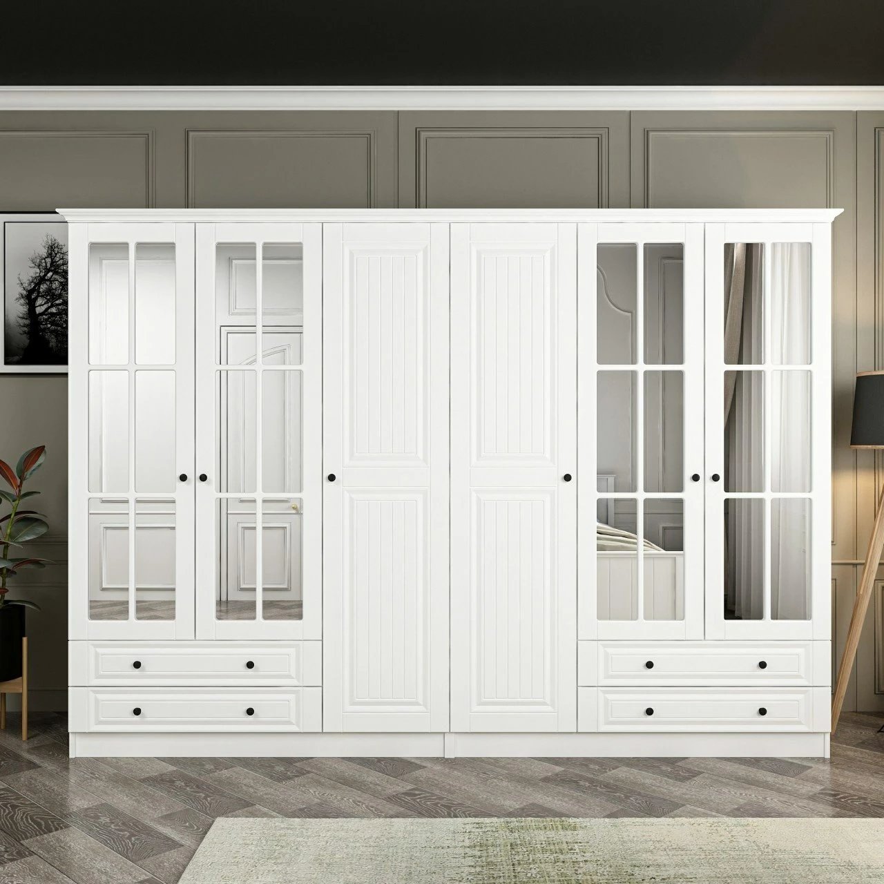 Dollap Skye Decor, ngjyrë e bardhë, Kale Mebran, 4020