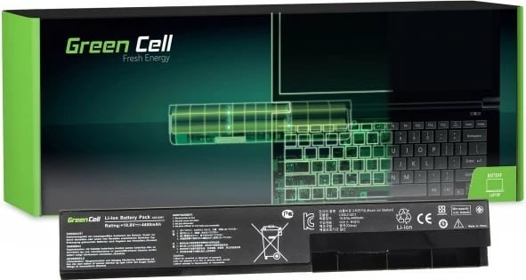 Bateri laptopi Green Cell AS49 për Asus X301/X401/X501, 4400mAh, 11.1V, e zezë