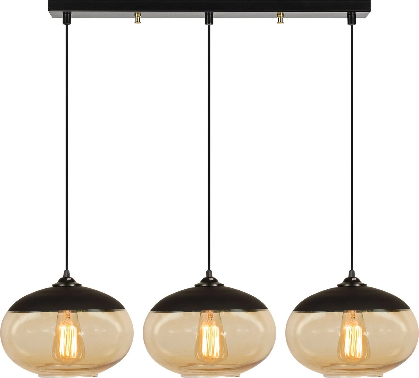 Llambë tavani industriale Opviq, Camini - MR - 871, ngjyrë e zezë dhe mjaltë