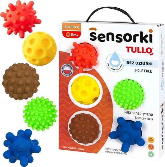 Set topa sensorik Tullo, 5 copë, ngjyra të ndryshme