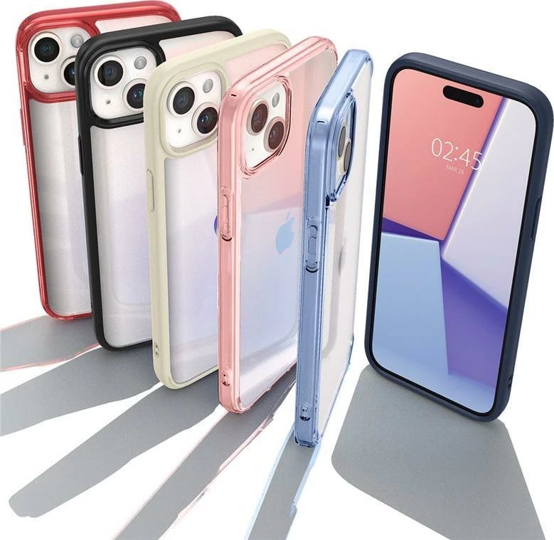 Mbështjellës Spigen Crystal Hybrid për iPhone 15 Plus, Transparent Beige