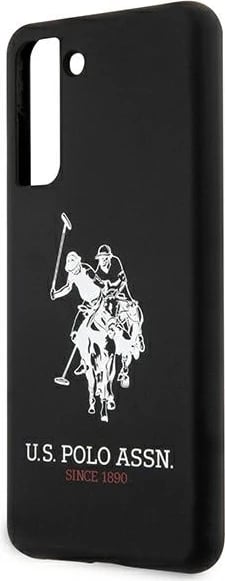 Mbështjellës U.S. Polo Assn. USHCS21MSLHRBK për Samsung Galaxy S21+, silikon, i zi