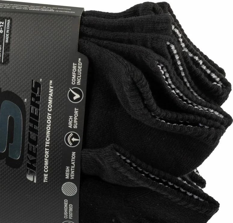 Çorape crew unisex Skechers, të zeza