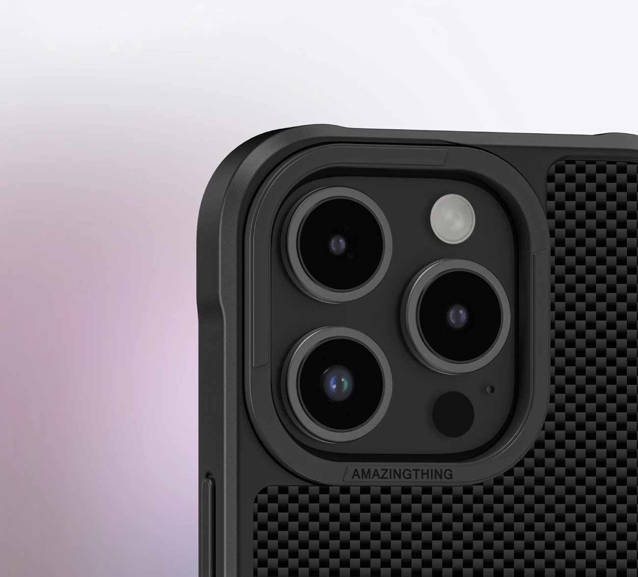 Mbështjellës AmazingThing Titan Max për iPhone 16 Pro Max, fibra aramidi 600D, e zezë