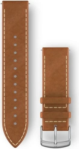Rrip lëkure Garmin 010-12691-0A për Smartwatch, 20mm, argjend