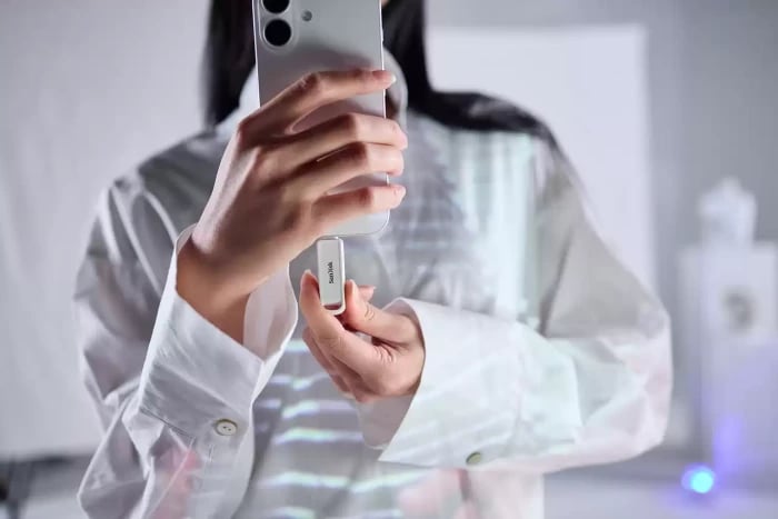 USB memorje SANDISK Phone Drive SDIXS0N-256G-GN6NE 256GB USB-C 3.2 Gen 1 deri 150MB/s Arctic White