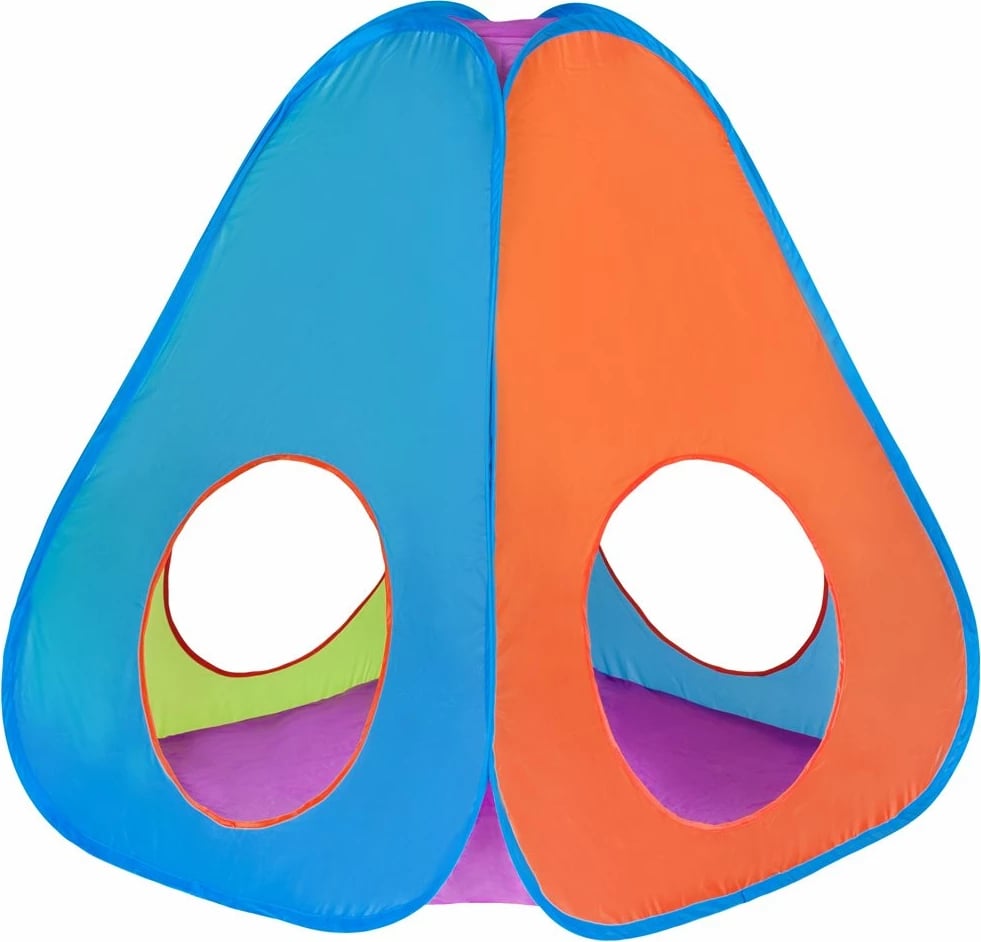 tendë loje për fëmijë, Baby Mix, 3in1 me 2 tenda dhe tunel, 265x95x94 cm, portokalli-kaltër, set