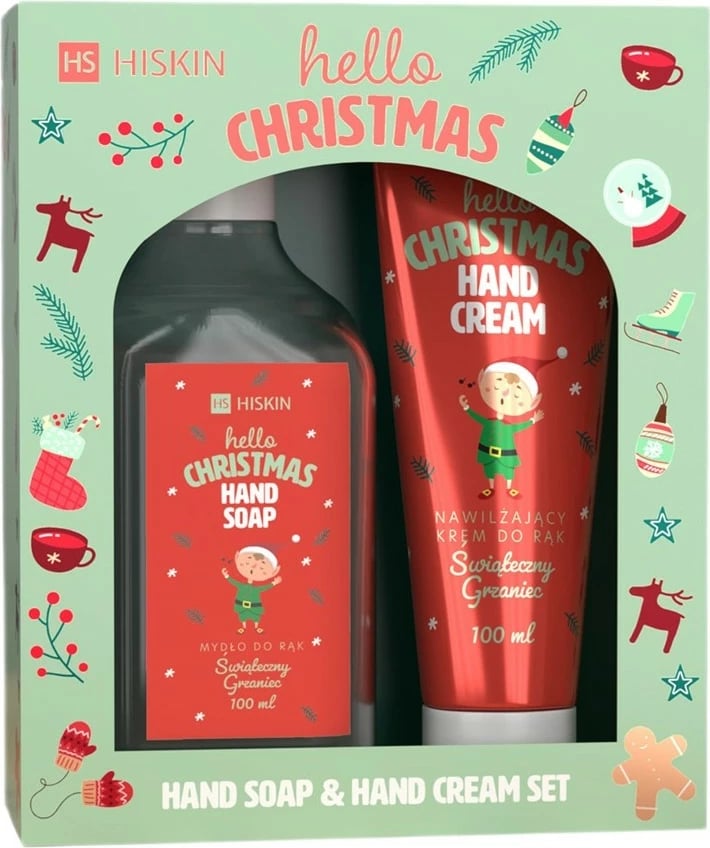 Set krem për duar + sapun për duar për femra HiSkin Hello Christmas Holiday Mulled Wine 60ml + 200ml