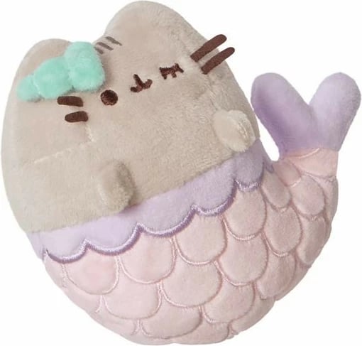 Lodër pelushi Pusheen Mermaid Daffi P-225, 14 cm, Bezhe/Rozë/Vjollcë/Jeshile