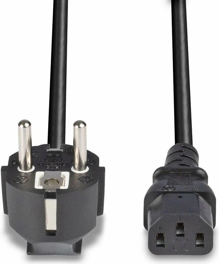 Kabllo rryme LINDY IEC-Netzkabel 3m Schuko-Winkelst. IEC320C13, e zezë