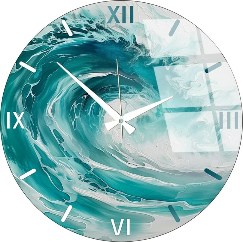Orë muri dekorative prej qelqi, Wallity Huhu346, 40x40cm