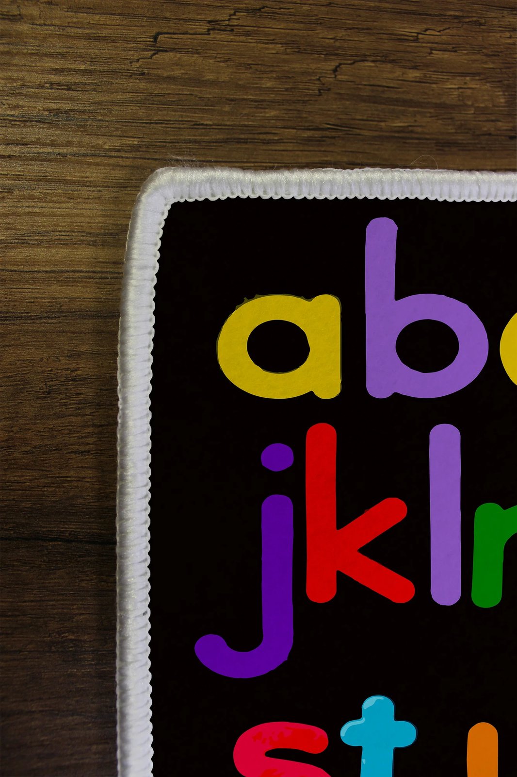 Qilim shumëngjyrësh alfabeti për fëmijë, 50x80cm, WOOKECE144