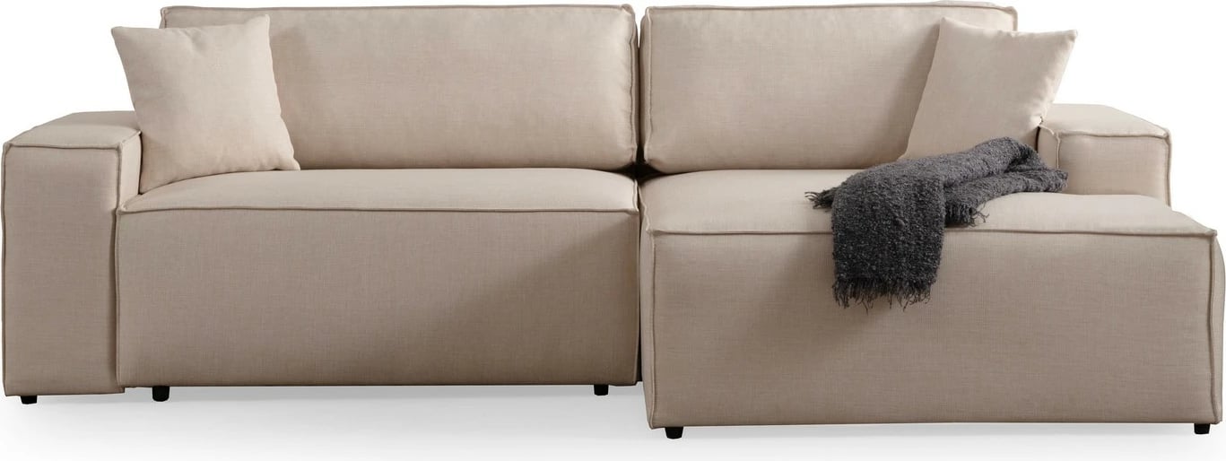 Kënd-sofë krevate Atelier del Sofa, kënd i djathtë, ngjyrë ecru