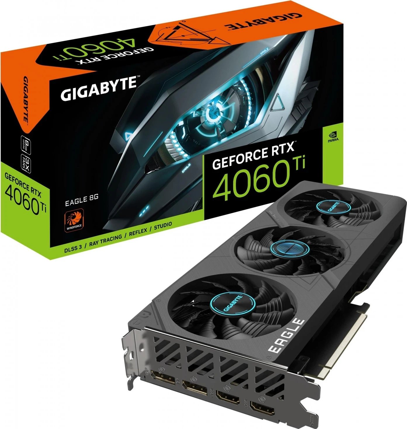 Kartë grafike Gigabyte GeForce RTX 4060 Ti EAGLE, DLSS 3, 8GB, GDDR6 