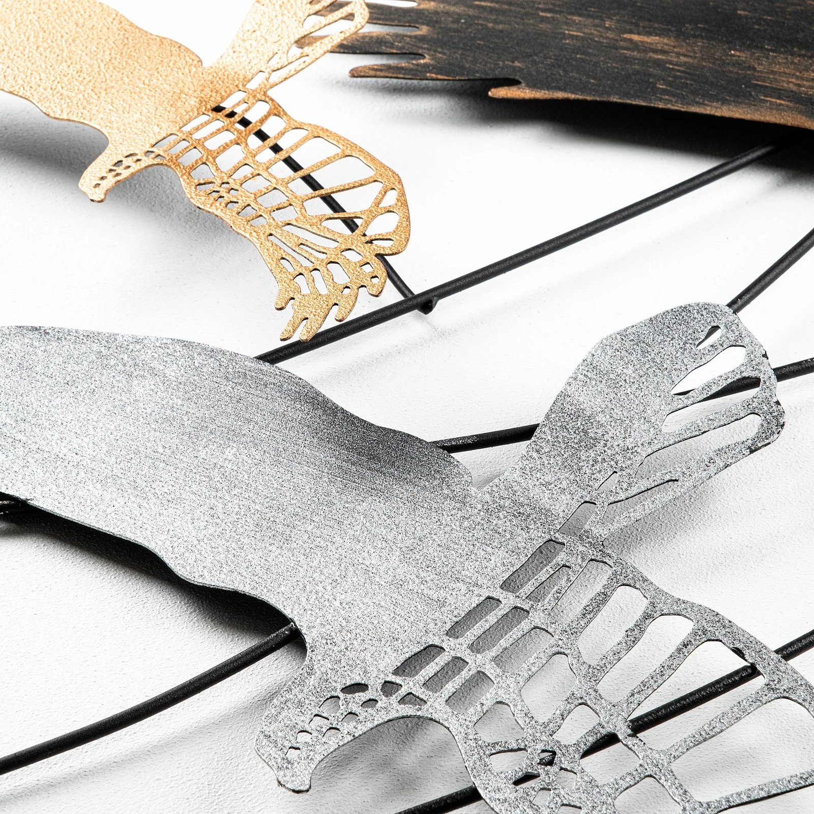 Aksesor dekorativ metalik për mur, Wallity, Bys-185-B, shumëngjyrësh, 91x55x4cm