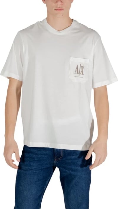 Maicë për meshkuj Armani Exchange, të bardhë