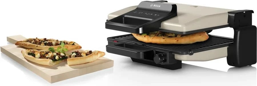 Grill elektrik Bosch TCG3302, 2000 W, qeramikë, argjendtë