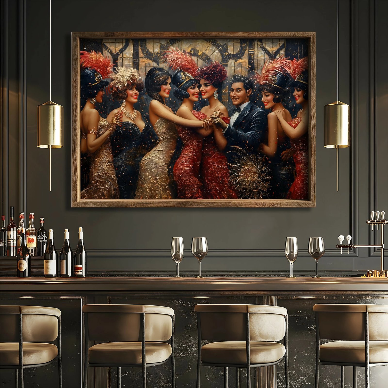 Pikturë dekorative me kornizë MDF, Wallity, GE133-L