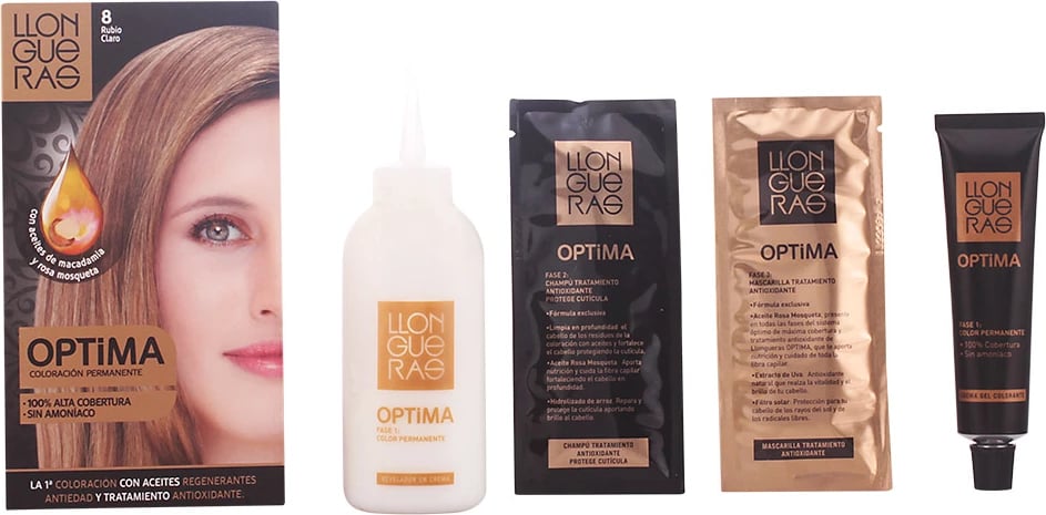 Ngjyrë për flokë Llongueras Optima 8 Light Blond