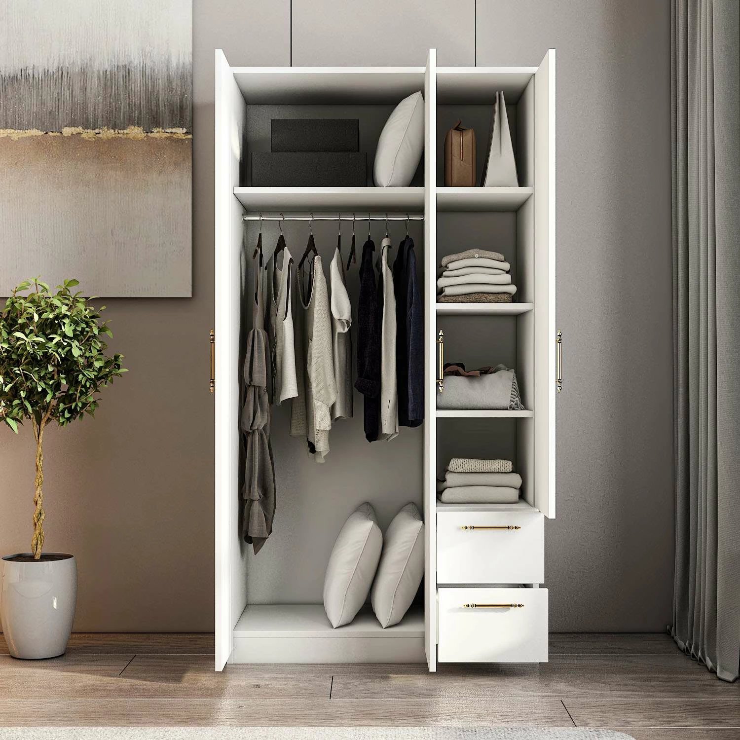 Dollap Skye Decor, ngjyrë e bardhë, Merlin