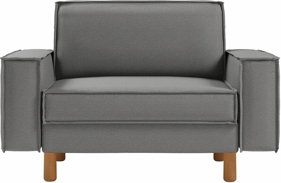 Karrige e madhe një vend, Sparrow, ngjyrë obsidian, këmbë druri arre