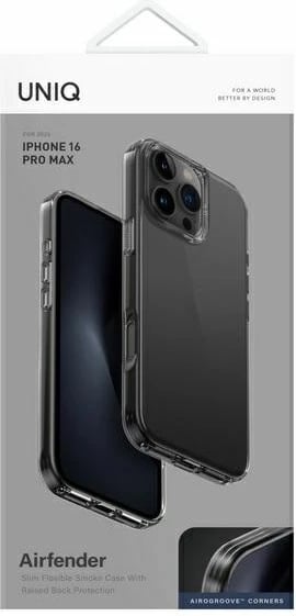 Mbështjellës UNIQ Air Fender për iPhone 16 Pro Max, Gri