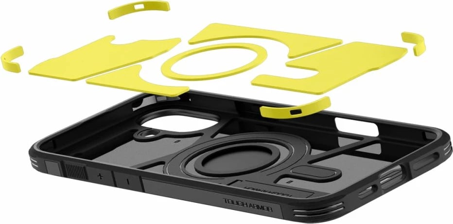 Mbështjellës Spigen Tough Armor MagSafe për iPhone 16, i zi