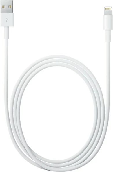 Kabllo Apple Lightning në USB, 2 m, e bardhë