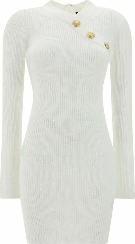 Fustan mini Balmain, femra, i bardhë