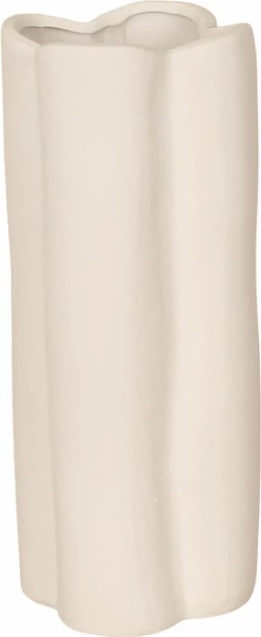 Vazo KERA, qeramike, e bardhë, 12x12x28cm