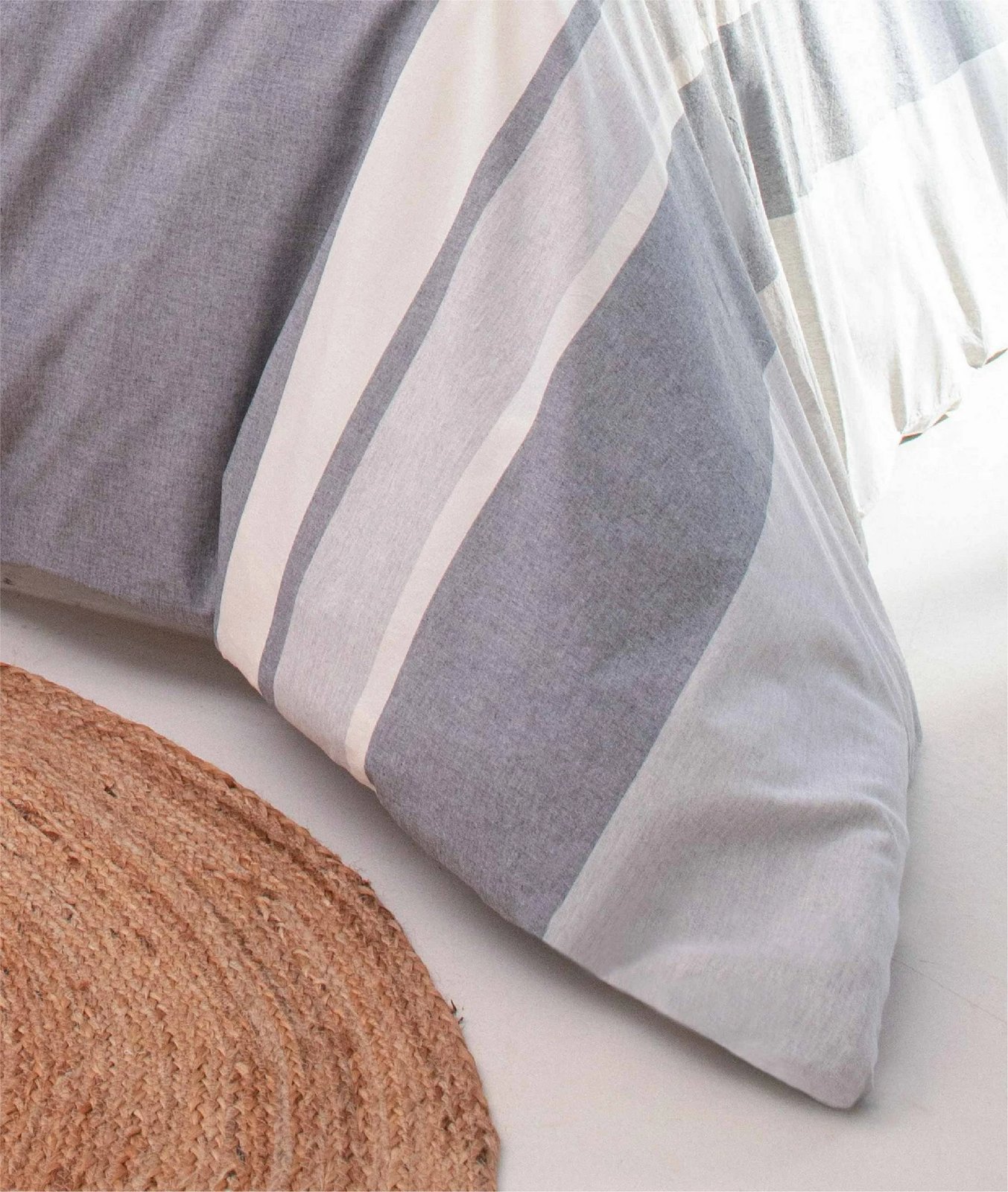 Set mbulesë për jorgan dopio, L'essentiel, Viento, anthracite