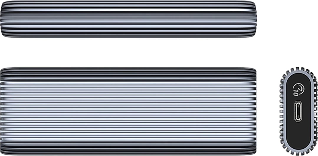 Kasë Orico AM2C3-G2 për M.2 NVMe, USB-C 3.2, Gri