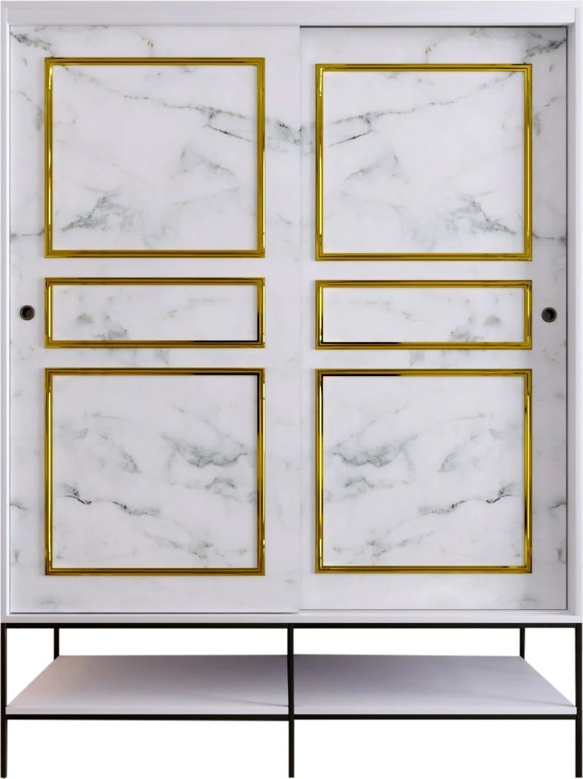 Dollap Hanah Home Martin 150, i bardhë, i zi, i artë