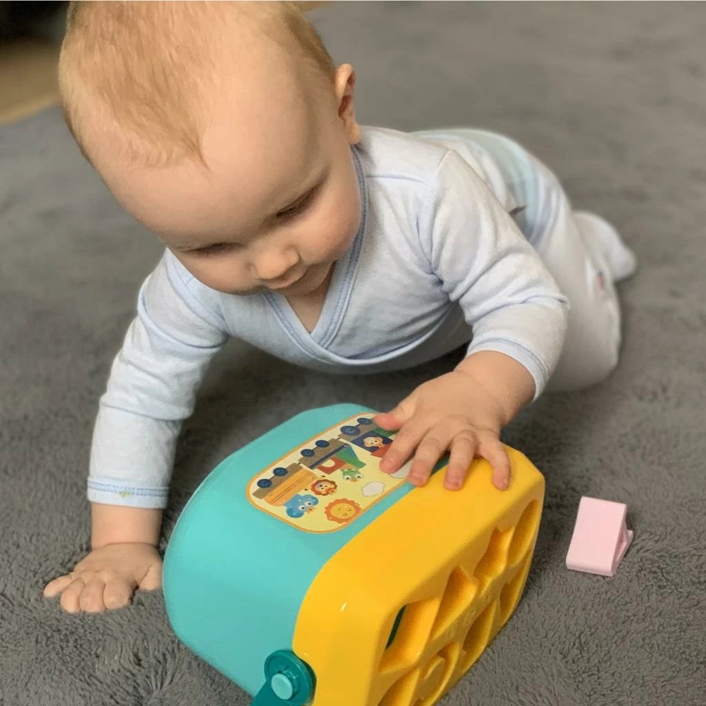 Lojë edukative kovë futëse Baby Mix, 16 pjesë, me forma dhe shkronja, shumëngjyrëshe