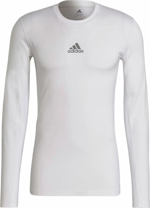 Maicë e ngushtë me mëngë të gjata për meshkuj adidas, e bardhë