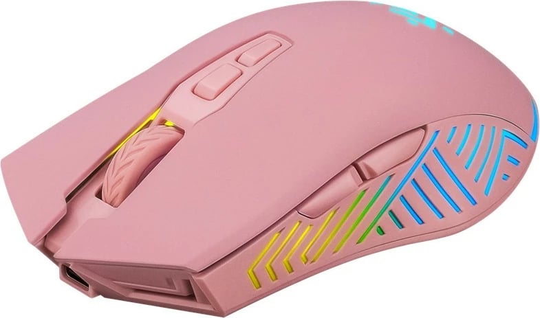 Maus wireless Defender PANDORA RF, 3200DPI, 7 butona, RGB, Rozë