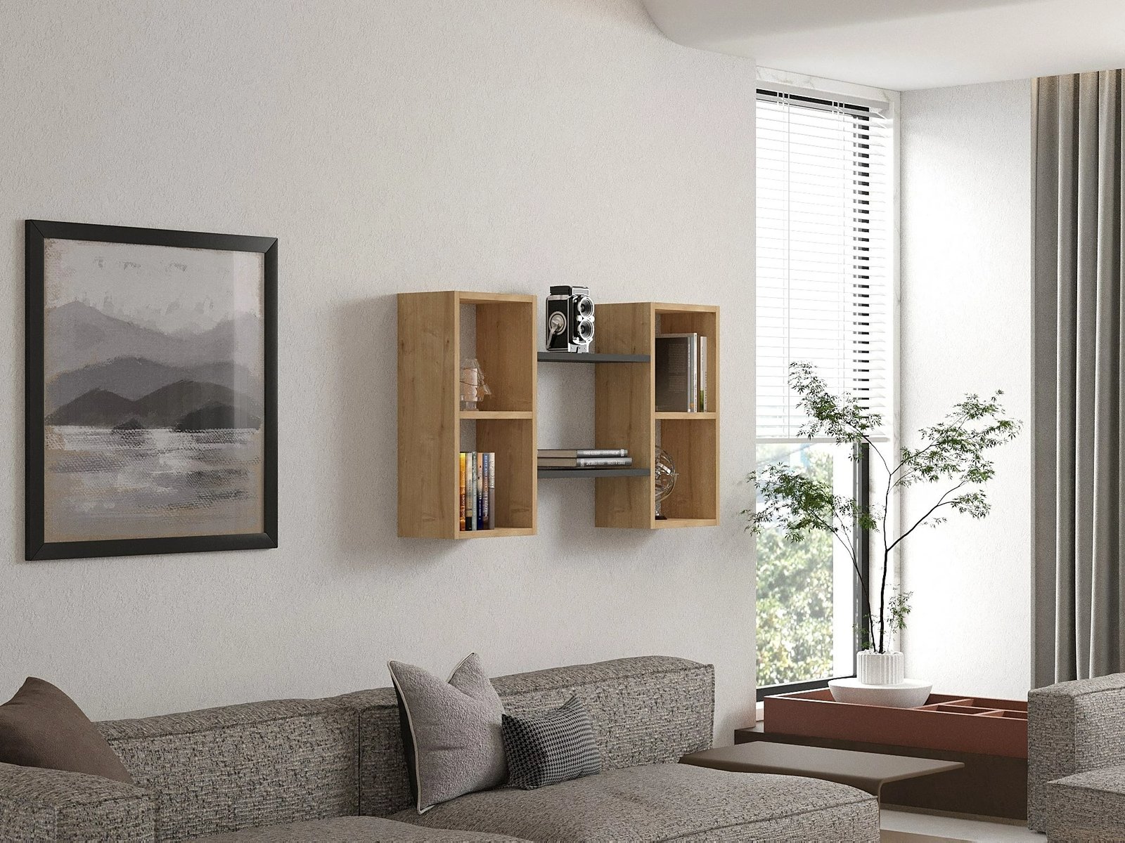 Raft muri Hanah Home, Bambi, ngjyrë safir dhe antracit