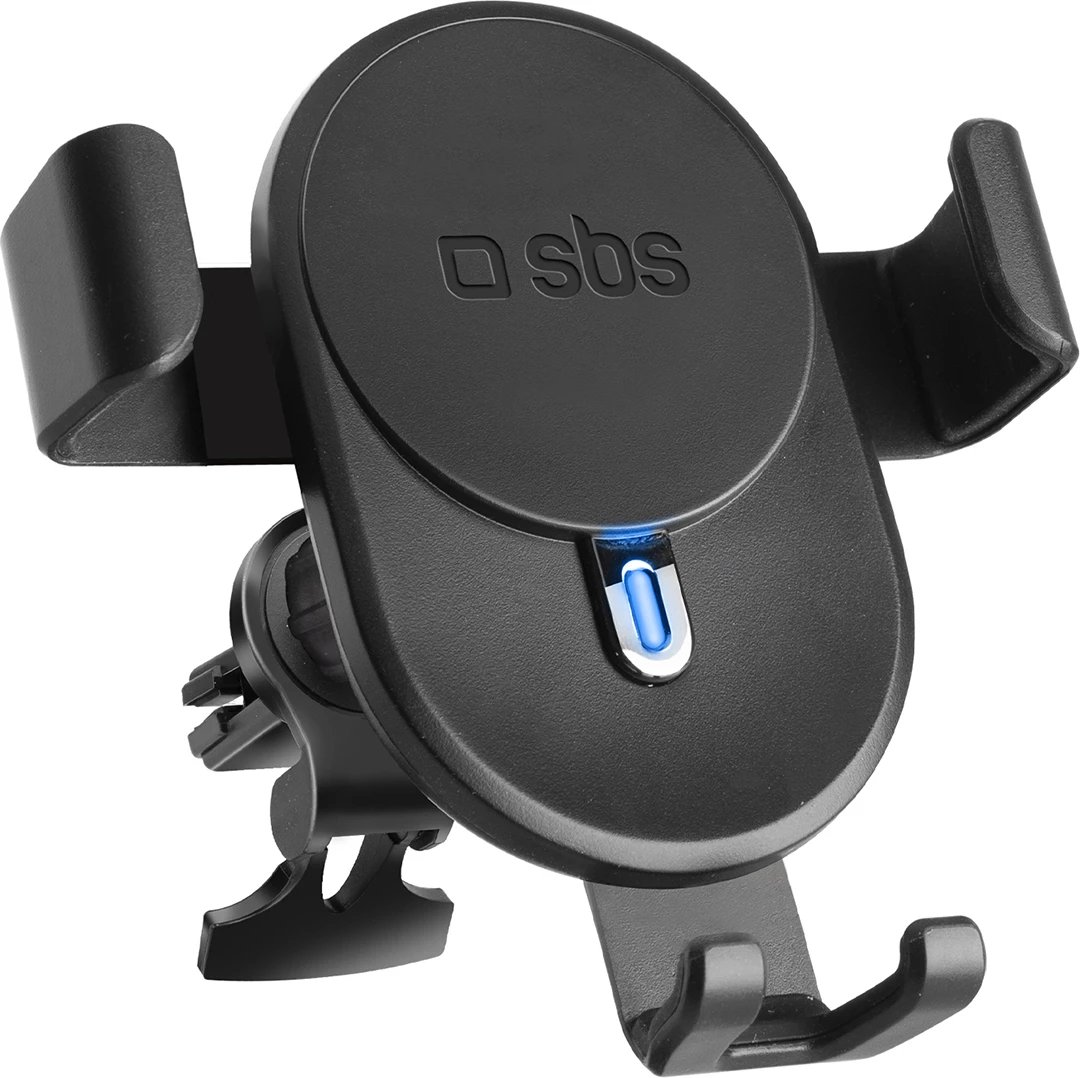 Mbajtëse celulari me karikues wireless SBS TESUPWIR10CLIPSTG, 10W, e zezë