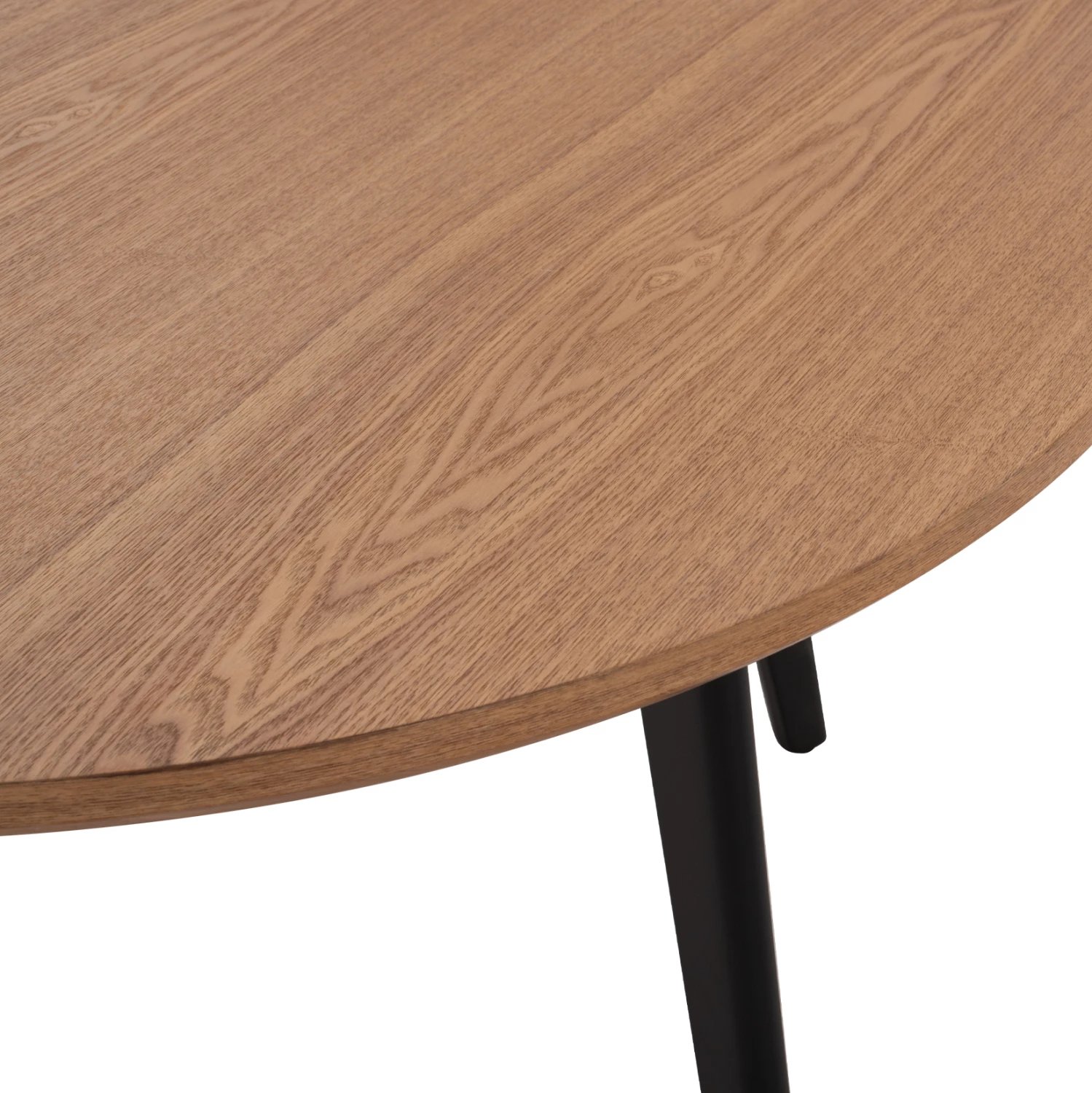 Tavolinë rrumbullake për ngrënie, stil rustik, FH9306.01, MDF, ngjyrë lisi, Φ120x75H cm