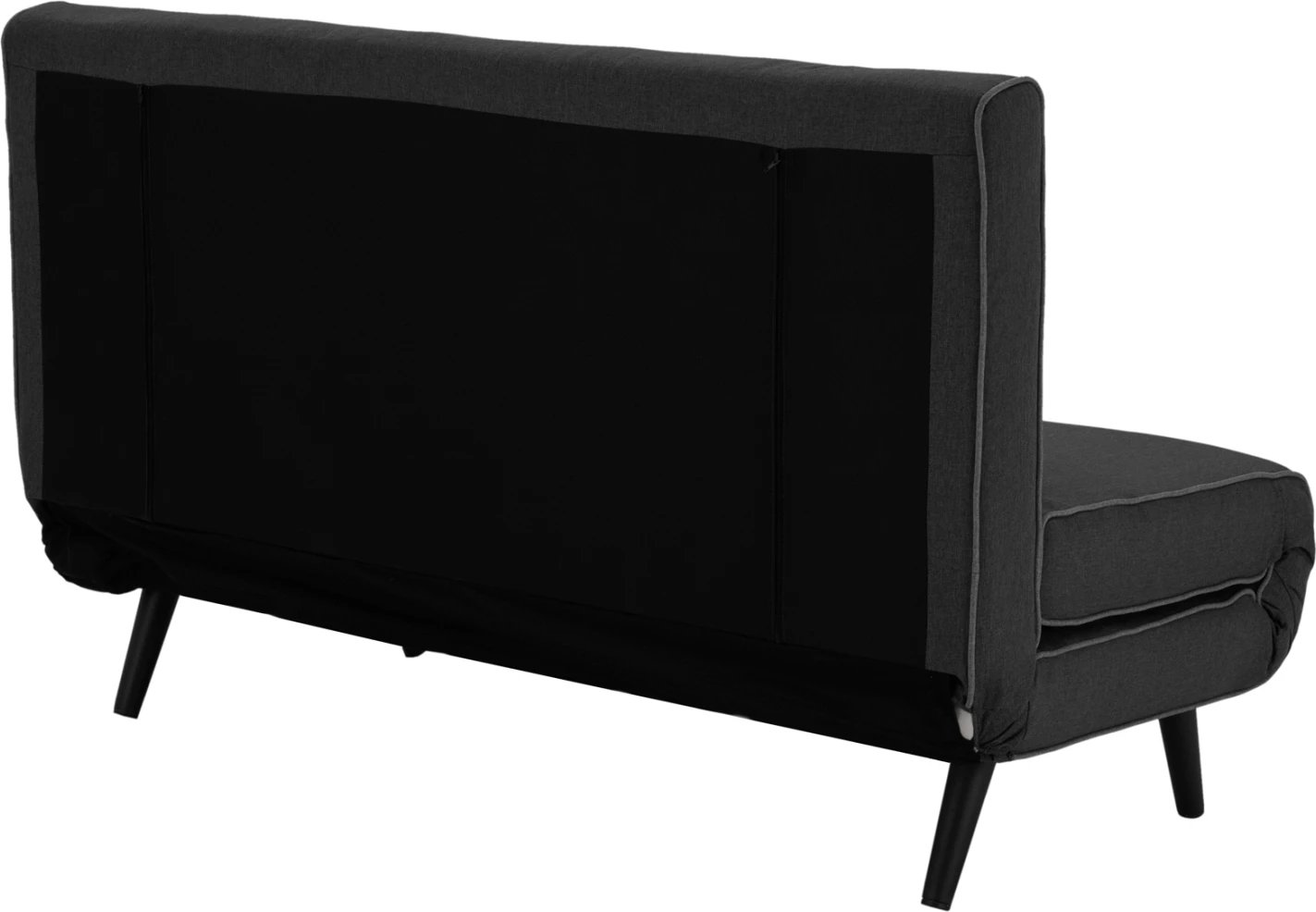 Krevati-sofë për 2 persona, material tekstili, ngjyrë gri e errët, ASMA FH3077.03, 140x80x77cm