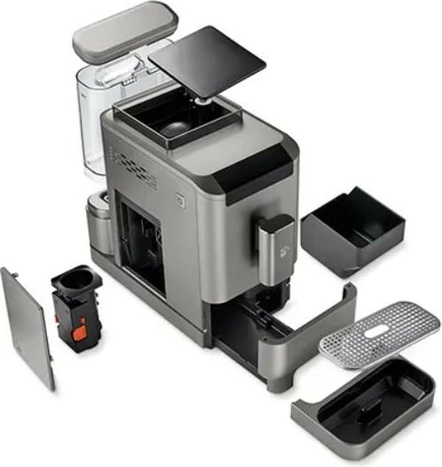 Ekspres kafeje automatik, Tchibo, Esperto2 Caff 618791, 19 bar, mulli çeliku konik, depozitë ujit 1.4L, kontejner kokrrash 300g, Silver