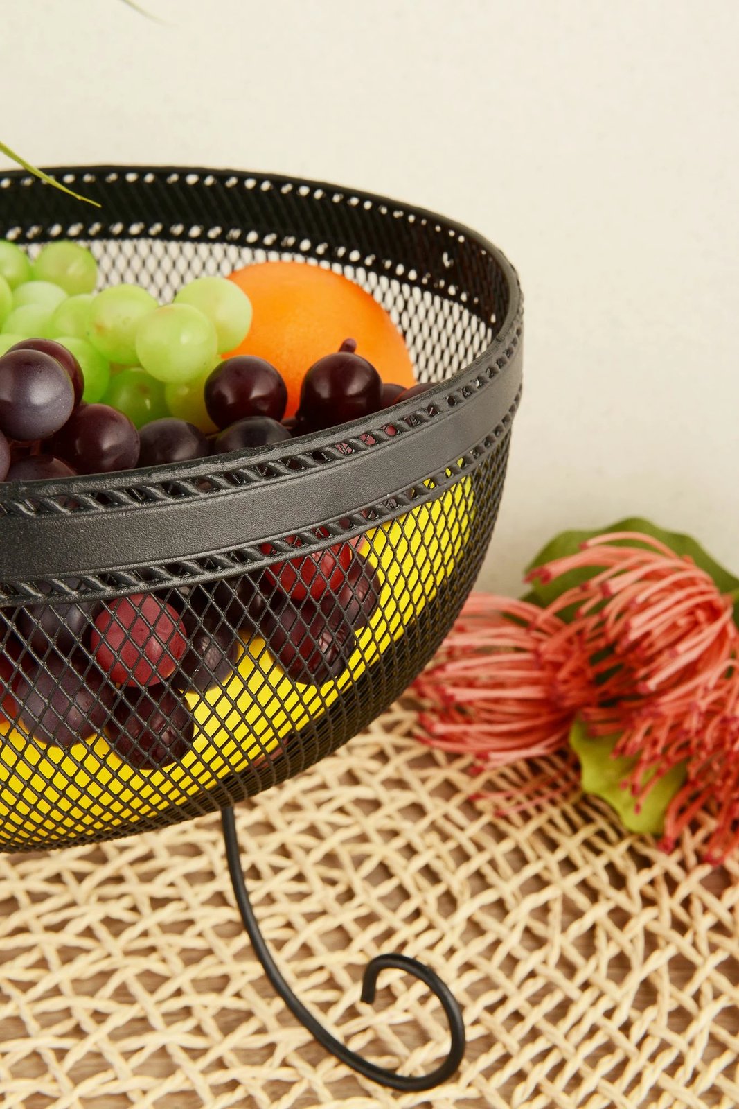 Shportë frutash Hermia, Aleyna SM23, e zezë, metal